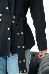 BEBE YAKA KEMERLİ GÖMLEK